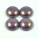 Imitation pearl glass cabochon - purple golden shine - 14mm