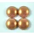 Imitation pearl glass cabochon - powder golden shine - 16mm