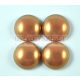Imitation pearl glass cabochon - powder golden shine - 16mm