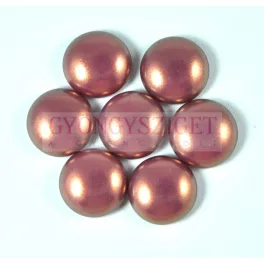 Imitation pearl glass cabochon - powder golden shine - 14mm