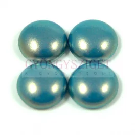  Imitation pearl glass cabochon - sapphire golden shine - 14mm