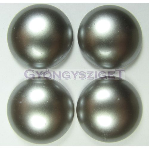Imitation pearl glass cabochon - silver grey- 20mm