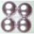 Imitation pearl glass cabochon - light lilac - 16mm
