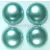 Imitation pearl glass cabochon - light turquoise - 16mm