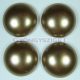 Imitation pearl glass cabochon - hazelnut- 20mm