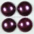 Imitation pearl glass cabochon - eggplant- 16mm