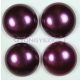 Imitation pearl glass cabochon - eggplant- 20mm