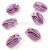 Czech Glass Bead - Tulip - Matt Crystal Purple - 16x11mm