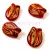 Czech Glass Bead - Tulip - Siam Gold - 16x11mm