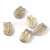 Czech Glass Bead - Tulip - Gray Matt Gold - 16x11mm