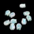 Czech Glass Bead - Tulip - Alabaster AB Aqua - 9x7mm