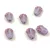Tulip Bud - cseh préselt üveggyöngy - Light Blue Violet - 12x8mm