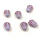 Tulip Bud - cseh préselt üveggyöngy - Light Blue Violet - 12x8mm