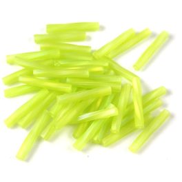   Miyuki Twisted Bugle Japanese Seed Bead - 143fr - Transparent Matte Rainbow Chartreuse - 12mm