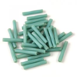   Miyuki Twisted Bugle Japanese Seed Bead - 1251 - Matte Metallic Turquoise - 12mm