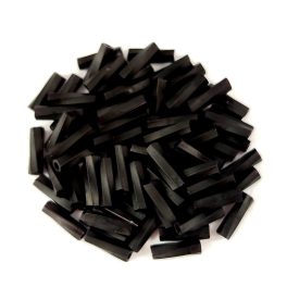   Miyuki Twisted Bugle Japanese Seed Bead - 401f - Opaque Matt Black - 6mm