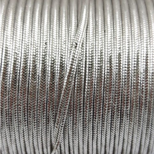 Amerikai Sujtás zsinór - Metallic Silver- 3mm