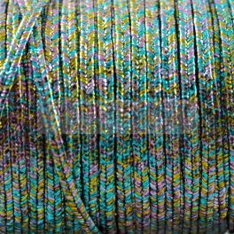 US Soutache Cord - 3mm - Textured Metallic Rainbow