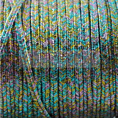 Amerikai Sujtás zsinór - Textured Metallic Rainbow - 3mm