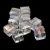 Cube shaped glass beads - Crystal AB - 8mm