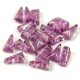 Vexolo cseh préselt 2lyukú gyöngy - Crystal Purple Vega Luster - 5x8mm