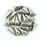 Vexolo cseh préselt 2lyukú gyöngy - Crystal Silver - 5x8mm