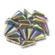Vexolo cseh préselt 2lyukú gyöngy - Crystal Vitrail - 5x8mm
