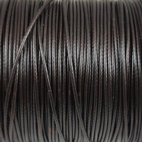 Waxed textilee Cord - Chocolate - 1mm