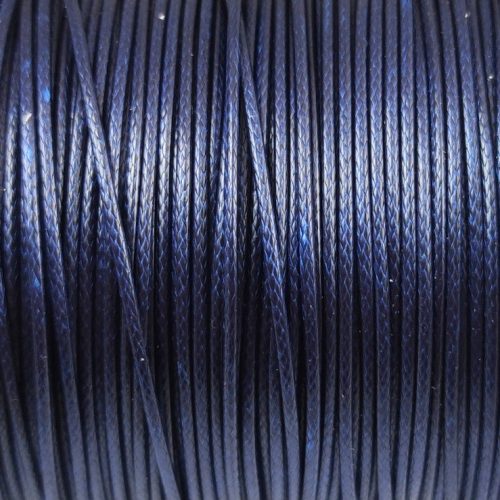 Waxed textilee Cord - Dark Blue - 1mm
