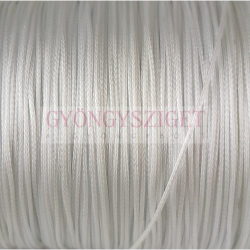 Waxed textilee Cord - White - 0.5mm