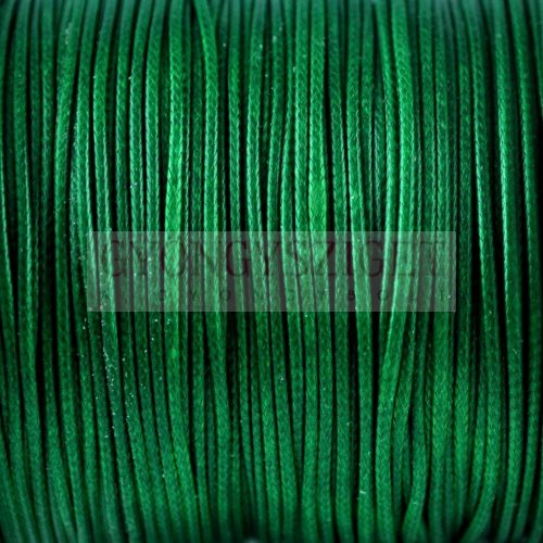 Waxed textilee Cord - Green - 1mm