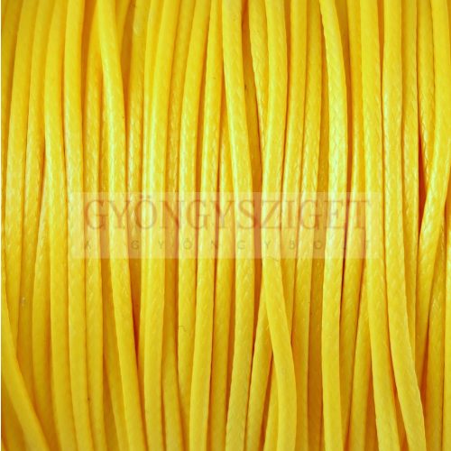 Waxed textilee Cord - Yellow - 1mm