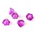 Plastic flower bead - Violet - 7x9mm