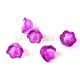 Plastic flower bead - Violet - 7x9mm