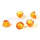 Plastic flower bead - Tangerine  - 7x9mm