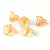 Plastic flower bead - Peach AB - 11x14mm