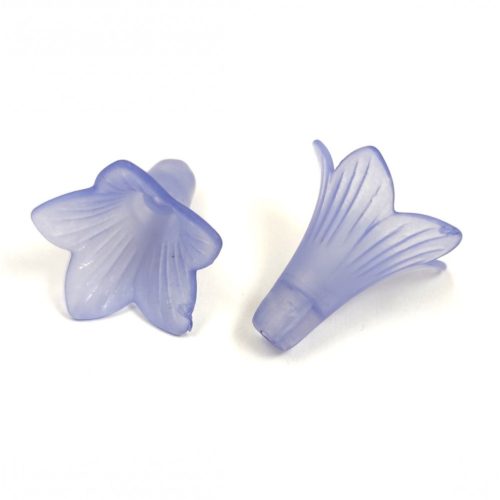 Plastic flower bead - Tanzanit - 21mm
