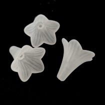 Műanyag virág - Opal White - 21mm