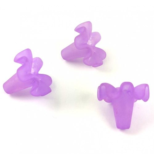 Műanyag virág - Purple - 16x21mm