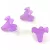 Plastic flower bead - Purple - 16x21mm