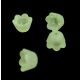 Plastic flower bead - Lime Matt - 9x7mm