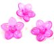 Plastic flower bead - Magenta - 21 x 21 x 5 mm