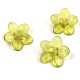 Plastic flower bead - Olive - 21 x 21 x 5 mm