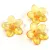 Plastic flower bead - Orange - 21 x 21 x 5 mm