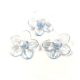Plastic flower bead - Blue - 21 x 21 x 5 mm