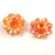 Plastic flower bead - Tangerine - 20 x 20 x 8 mm