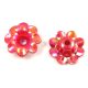 Plastic flower bead - Cherry - 20 x 20 x 8 mm