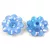 Plastic flower bead - Aqua - 20 x 20 x 8 mm