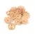 Plastic flower bead - Pastel Matt Walnut - 11mm