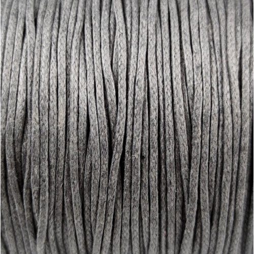 Waxed textilee Cord - Light Gray - 2mm